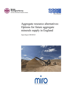 Options for future aggregate minerals supply in England