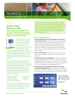 Nuance&reg; eCopy&reg; ShareScan&reg; Suite