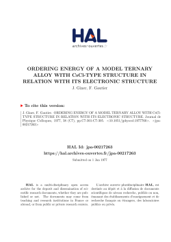 ORDERING ENERGY OF A MODEL TERNARY ALLOY WITH CsCl