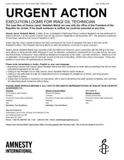 urgent action - Amnesty International