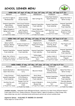 school dinner menu - Carlton Colville Primary School