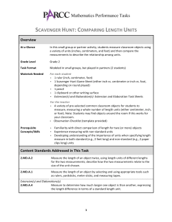 scavenger hunt: comparing length units