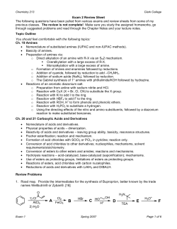 Exam 2 Review Sheet
