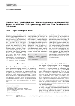 Alkaline Earth Chloride Hydrates: Chlorine Quadrupolar