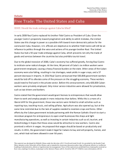 Free Trade: The United States and Cuba