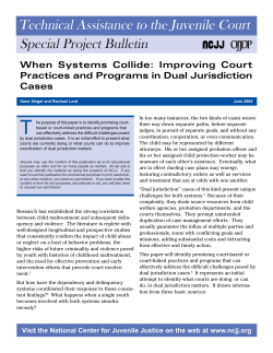 Improving Court Practices and Programs in Dual Jurisdiction Cases
