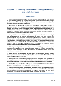 Chapter 12: Enabling environments to support healthy and safe