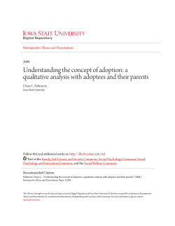 Understanding the concept of adoption