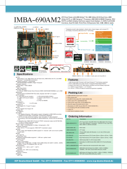 Packing List Ordering Information Specifications