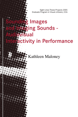 Sounding Images and Imaging Sounds