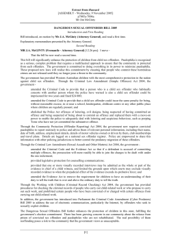 Extract from Hansard - Parliament of Western Australia