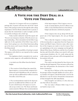 A Vote for the Debt Deal is a Vote for Treason