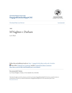M`Naghten v. Durham - EngagedScholarship@CSU