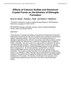 Effects Of Calcium Sulfate And Aluminum Crystal Forms On The