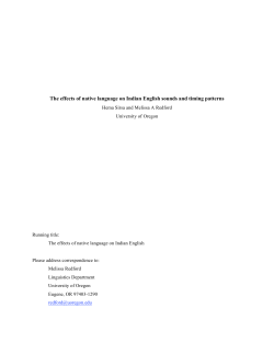 The effects of native language on Indian English sounds