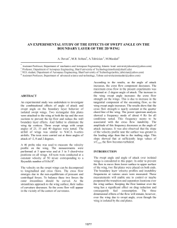 An Experimental Study of the Effects of Sweep Angle on the