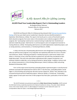 ALLIES Final Year Leadership Report