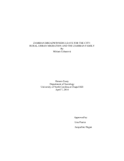 RURAL-URBAN MIGRATION AND THE - UNC