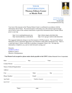 PDF form - Thomas Edison Center at Menlo Park