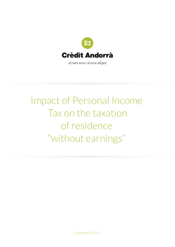 Impact of Personal Income Tax on the taxation of residence &ldquo;without