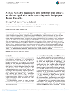 A simple method to approximate gene content in large pedigree
