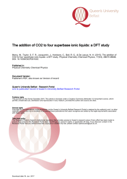 The addition of CO2 to four superbase ionic liquids: a DFT study