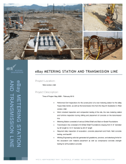 e B ay METERING STATION AND TRANSMISSION LINE