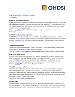 OHDSI Software Demonstrations