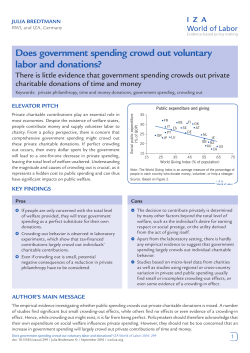 does government spending crowd out voluntary labor and donations?