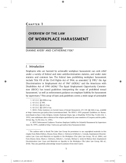 of workplace harassment - American Bar Association