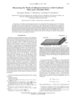 Measuring the Work of Adhesion between a Soft Confined Film and