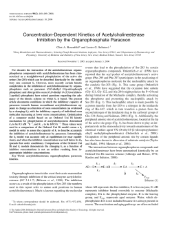 Concentration-Dependent Kinetics of Acetylcholinesterase Inhibition
