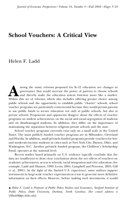 School Vouchers: A Critical View