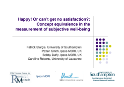 Happy! Or can`t get no satisfaction?: Concept equivalence in