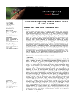 Insecticide susceptibility status of malaria vectors in India: A review