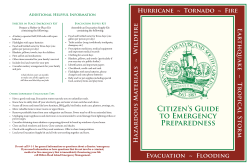 Citizen`s Guide to Emergency Preparedness