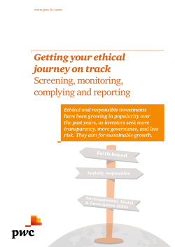 Getting your ethical journey on track: Screening