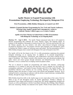 Apollo Theater to Expand Programming with Presentations