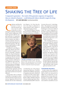 Shaking the Tree of Life - Montefiore Institute ULg