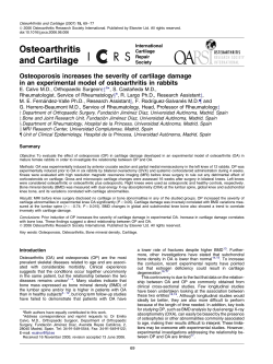 Osteoporosis increases the severity of cartilage damage in