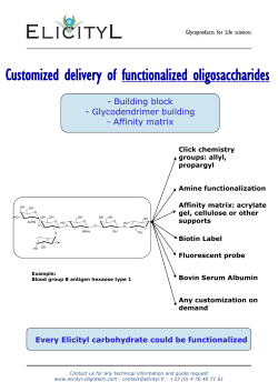 Customized delivery of functionalized oligosaccharides
