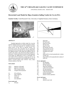 Downwind Load Model for Rigs of modern Sailing Yachts