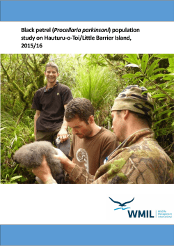 Draft Final report for Little Barrier Island (PDF, 3915)