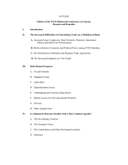 Failure of the WTO Ministerial Conference at Cancun: Reasons and