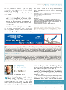 Premature - Canadian Family Physician