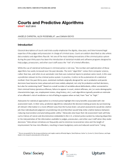 Courts and Predictive Algorithms