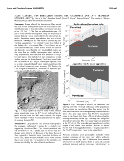 MARS ALLUVIAL FAN FORMATION DURING THE AMAZONIAN