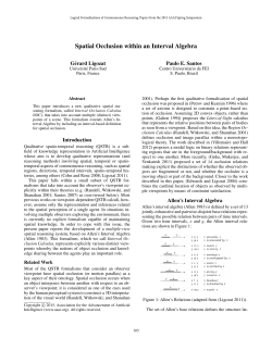Spatial Occlusion within an Interval Algebra
