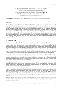 change detection in urban area based on stereo image pairs
