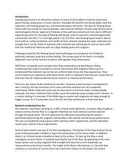 Introduction: Flowing liquid metal is an attractive